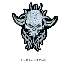 Custom Cheap Embroidered Back Skulls patch