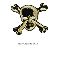 High Quality Custom Fabric Skull Embroidery Patch