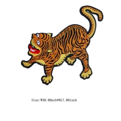 Wholesale Custom Tiger Motif Embroidery Patch with Glue Back