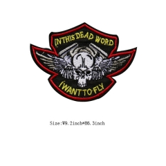 Wholesale Skull Patch Embossed Soft Custom Pvc Patch for Clothing