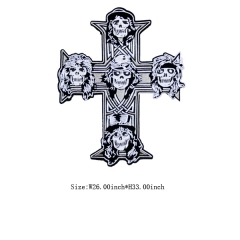 Custom Skull Cross Motif Embroidery patch