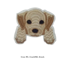 Wholesale Custom Cute Puppy Motif Embroidery Patch with Glue Back