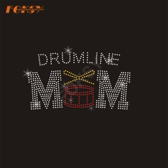 Drumline Mom Hot Fix Rhinestone Transfer