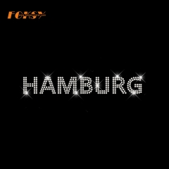 HAMBURG Germany City Clear Crystal Hotfix Stass Transfer
