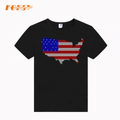 USA Map Iron on Decoration Transfer For Independence Day Girls Dresses