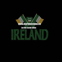 Ireland Iron On Rhinestone Transfer