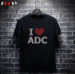 I Love ADC Iron On Rhinestone Transfer