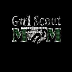 Girl Scout Mom Hot Fix Rhinestone Transfer