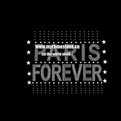 Paris Forever Heat Press Rhinestone Transfer