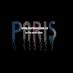 Colorful Paris Rhinestone Transfer