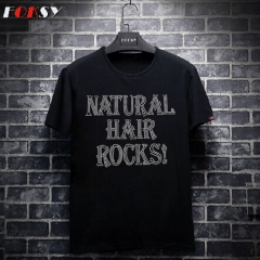 Natural Hair Rocks Iron On Rhinestone Transfer