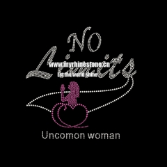 No Limite Uncomon Woman Hotfix Rhinestone Transfer