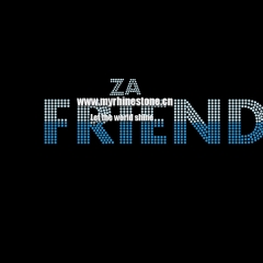 ZA Friend Iron On Rhinestone Transfer