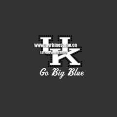 Go Big Blue Glitter Iron On Transfer