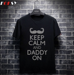 Keep Calm and Daddy on Letter Heat Rhinestone Motif